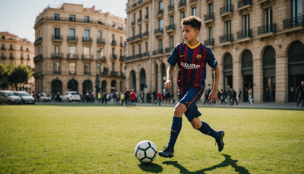 Léo vit une semaine intense de stage footballistique au cœur de Barcelone