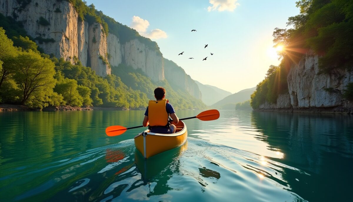 Aventure au fil de l’eau : explorer les gorges de l’Ardèche en canoë et bivouaquer au cœur de la nature